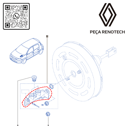 RN 207697-X 7701207697 CIL. MESTRE DE FREIO MEG IIGRAND TOUR CABS 4
